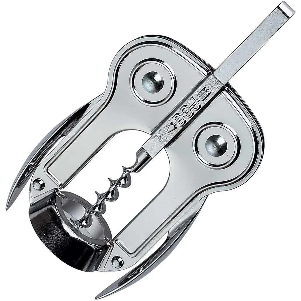 Chrome-Plated Double Lever Corkscrew