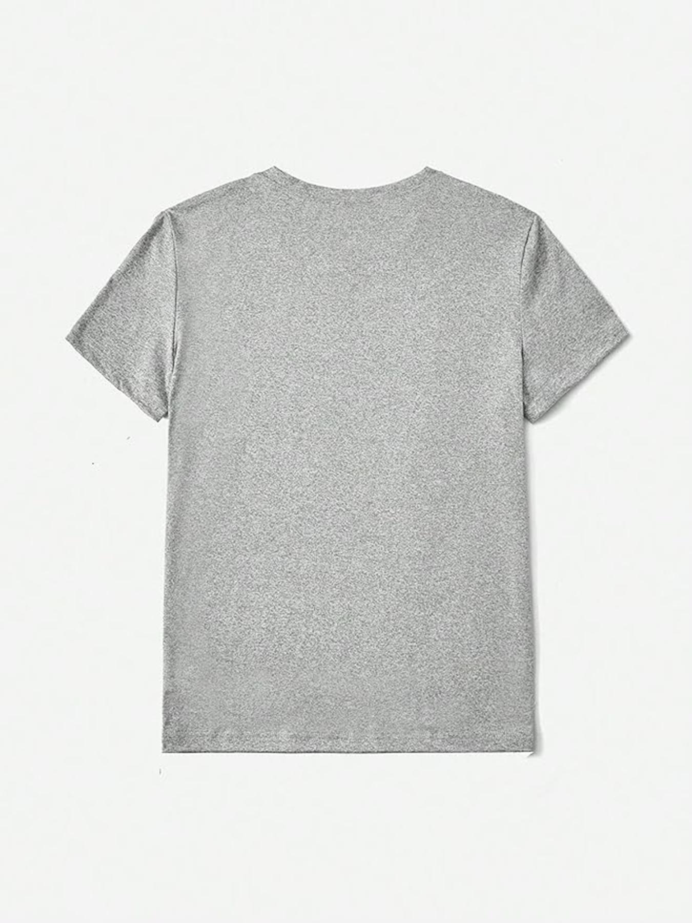 Women's Letter Print Round Neck Tee, Casual Short Sleeve Crew Neck T-Shirt for Summer, Fashion Women's Top for Daily Wear