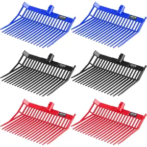 VEVOR Garden Fork, 4 - Tine Gardening Pitchfork with Fiberglass Handle, 45 in Heavy Duty Digging Fork with Y Grip, Forged Steel Spading Fork for Hay Potato Composting Transplanting Aeration