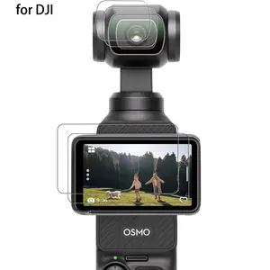 For Dji Osmo Pocket Camera Lens Screen Protector Cover, HD Tempered Glass, Scratch-Resistant, Drop-Proof, Compatible with Osmo Pocket 4p/4/3/action 4/5 Pro
