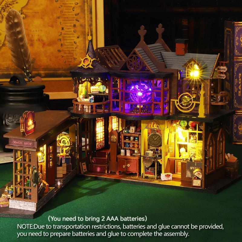 3D Wooden Handmade Puzzle Book Nook, DIY Model Kit for Bookshelf Decoration, 3D Desktop Ornament Set