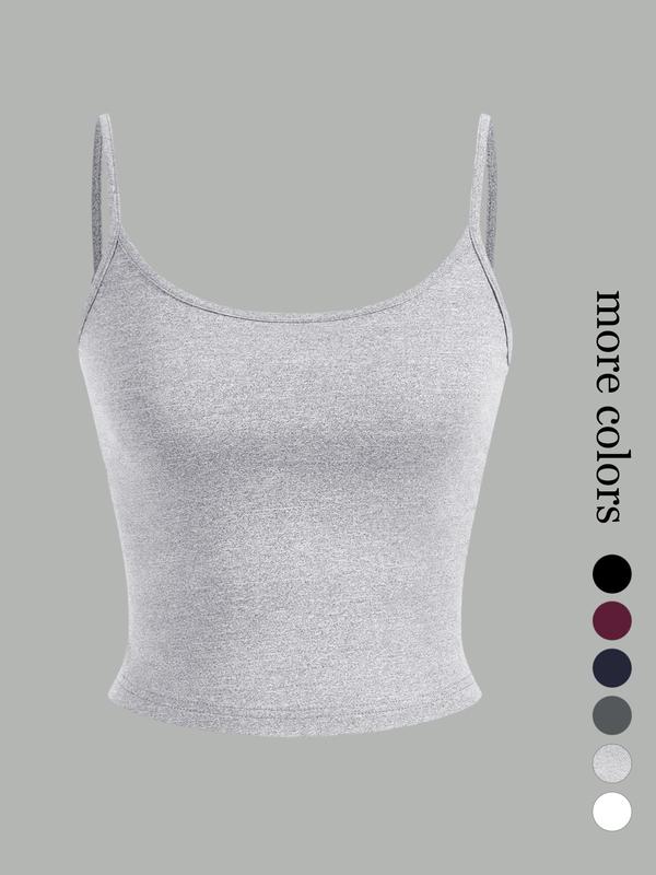 Women's Multi-Color Basic Slim Fit Cami Crop Top, Y2K Style Casual Wear, Perfect for Daily & Stylish Looks
