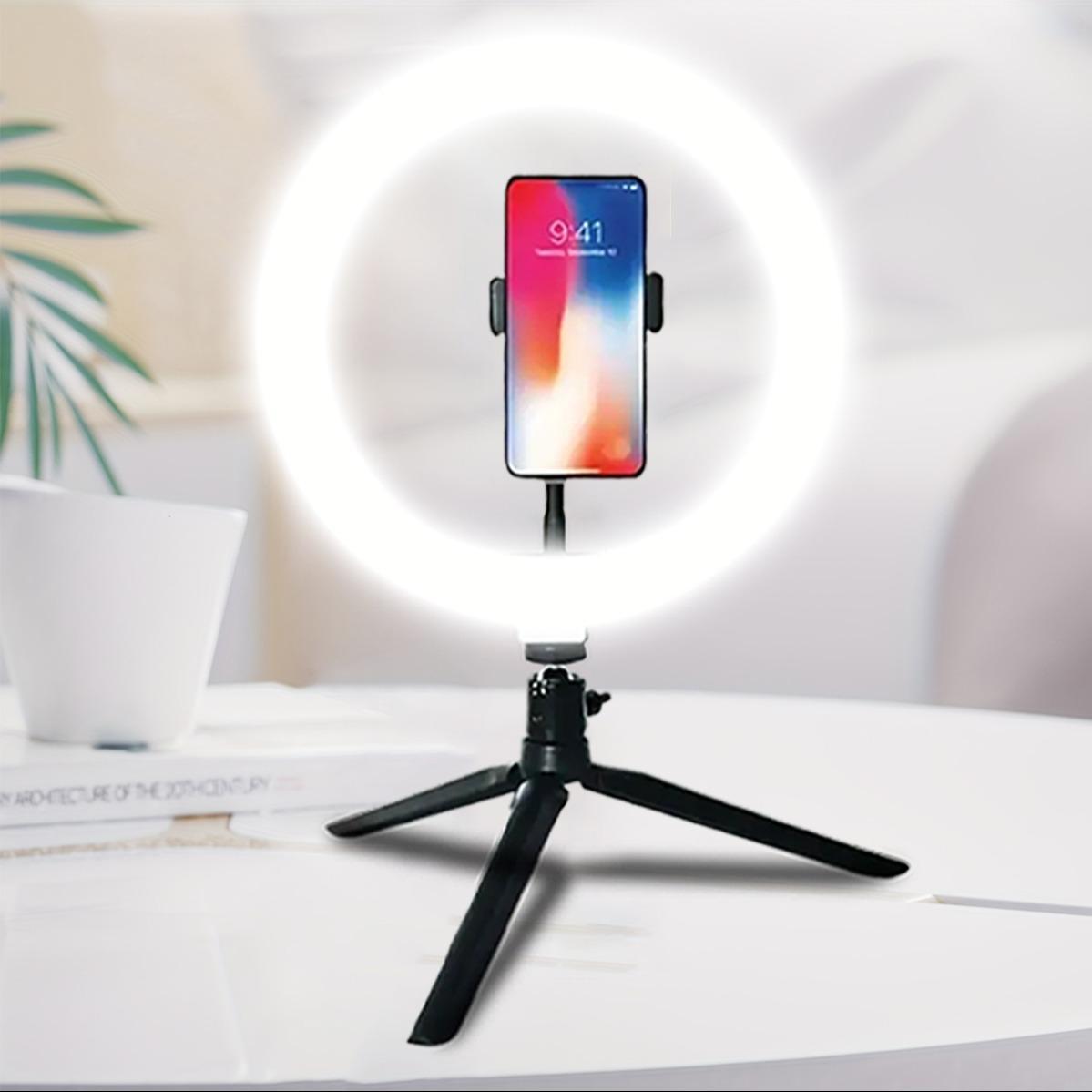 USB Powered 10 Inch Ring Light, Portable Selfie Ring Light With Tripod for Smartphone, Angle Flexible Adjustable Selfie Light, Selfie Video Light, 3 Color Tones Fill Light, Cellphone Accessories