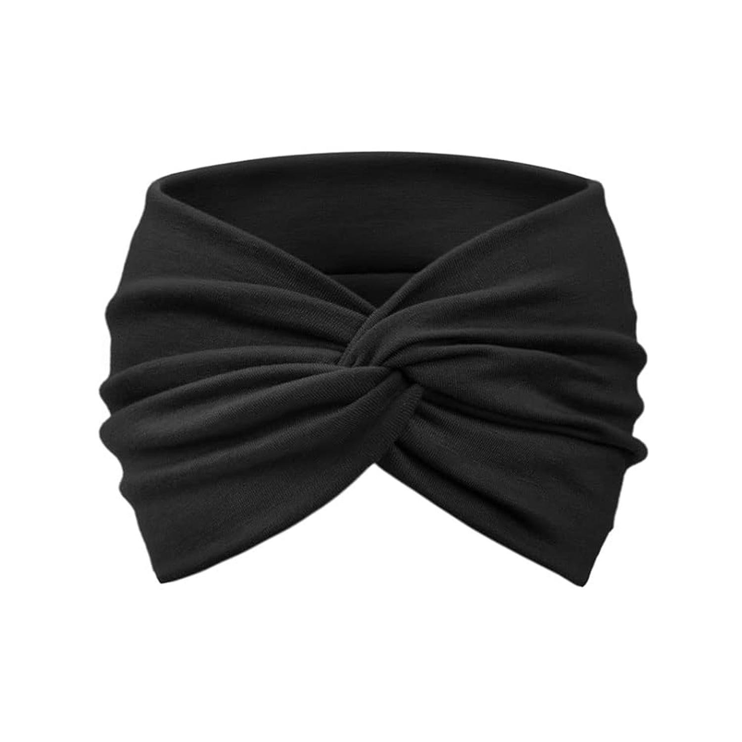 Women's wide sports headband - sweat-absorbent, face wash headband, retro chic hair tie - wholesale