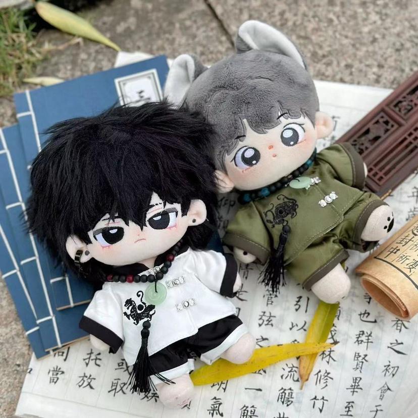 20cm Cotton Doll Clothes Ancient Chinese Style Four Big Beasts Suit Non-Attribute Kawaii Doll Outfit for Collectible Figures