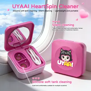 UYAAI Heartbeat Series Electric Contact Lens Cleaner, Cannon-Powered Beauty & Personal Care Makeup Tool