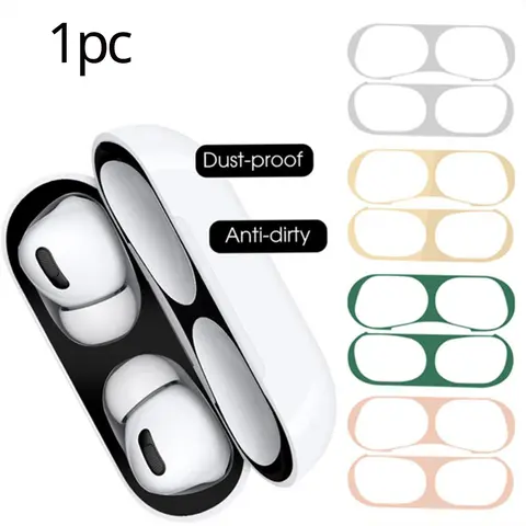Dust-proof Scratch Proof Cover for Apple AirPods Pro 2 Bluetooth Headset Dust-proof Inside Protection Film Metal Stickers Headphone Accessories Audio