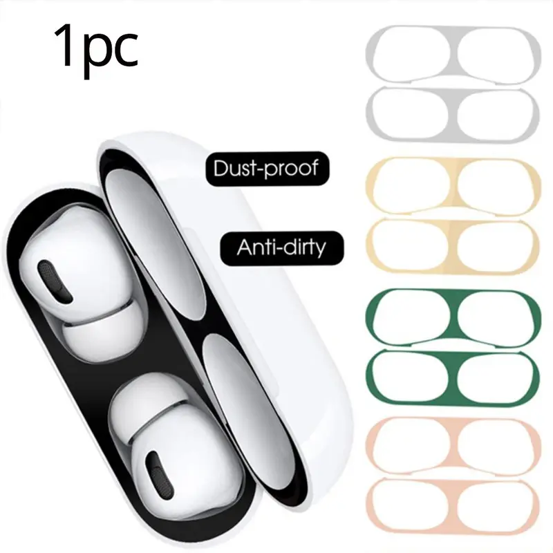 Dust-proof Scratch Proof Cover for Apple AirPods Pro 2 Bluetooth Headset Dust-proof Inside Protection Film Metal Stickers Headphone Accessories Audio