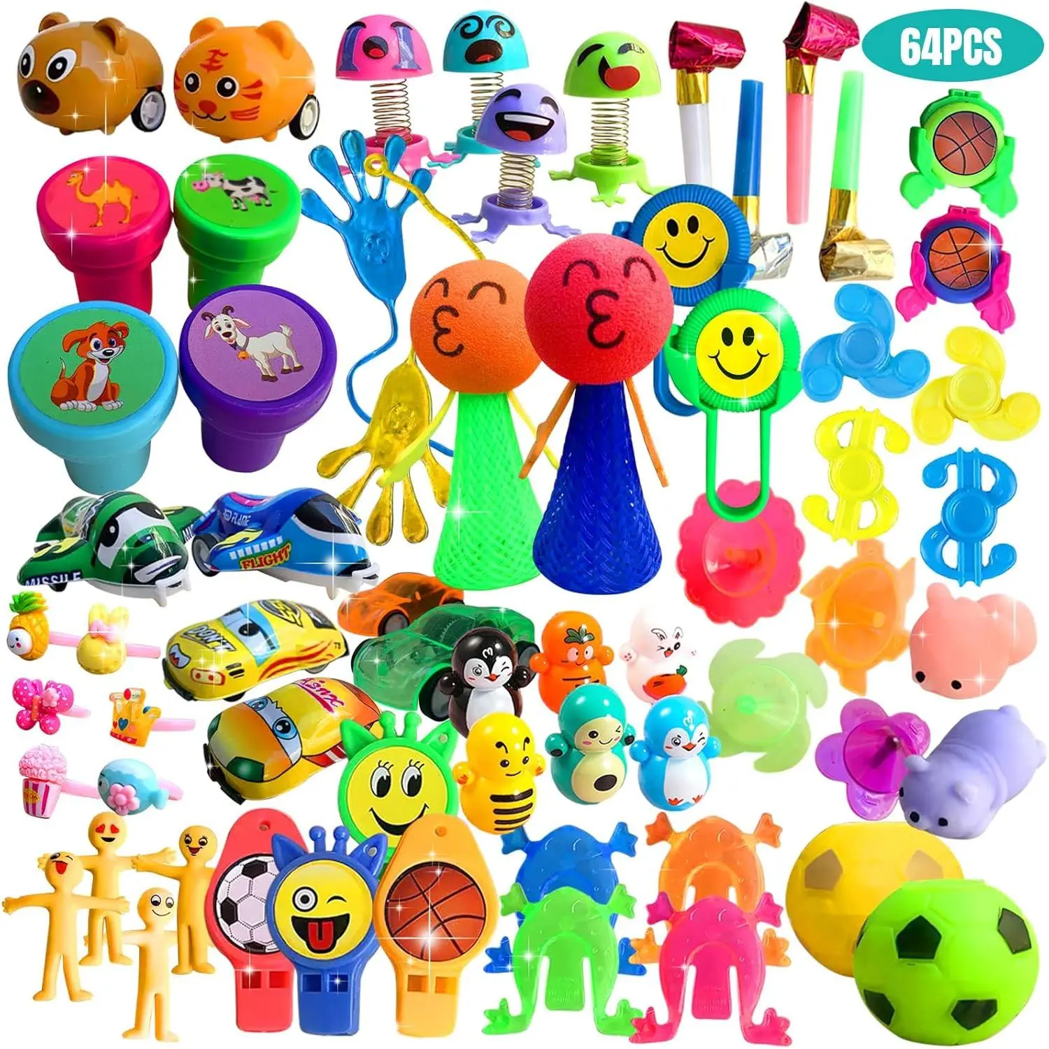 Party Favors for Kids, 64 Pcs Small Toys Prizes Bulk, Easter Basket Goodie Bag Stuffers, Pinata Egg Fillers, Treasure Box Toys for Classroom, Prize Box Birthday Gift Bag Student Rewardsfidget toys