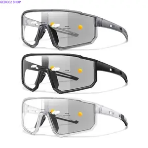 3-piece unisex photochromic cycling sunglasses with fast color changing lens, built-in UV protection and windproof design, perfect outdoor eyewear for running, fishing and daily casual activities