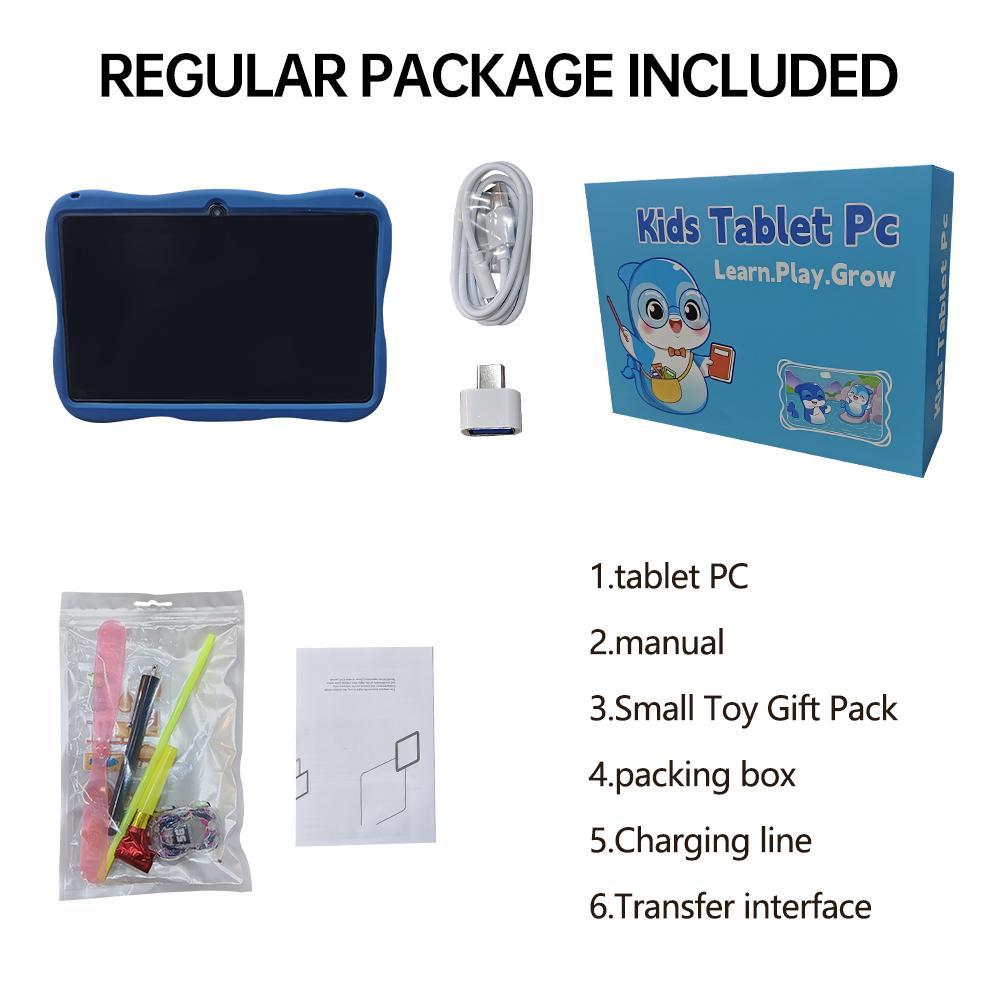 7 Inch Tablet Computer, 1 Count Dual Camera Quad Core Processor Tablet with Anti Drop Case, Parental Control Tablet for Boys & Girls