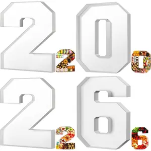 2026 Graduation Food Tray, Fillable Number 2026 Shape Paper Box Tray, Ideal for Snacks, Chocolate, Candy, Cupcakes, Parties, Friends Gatherings