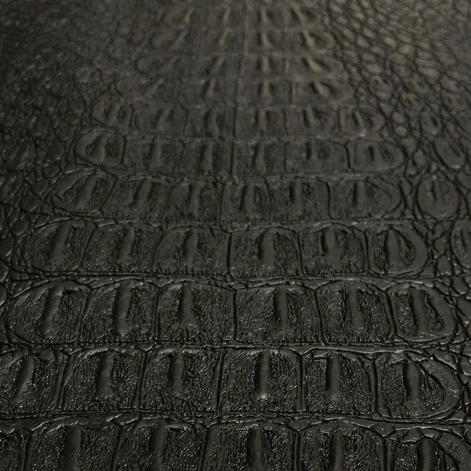 Soft Textured Crocodile Embossed Faux Leather Vinyl Sheets for Upholstery, DIY Crafts & Hair Clips – Individual 1 Yard Cut 36”x54” (Black)Gift