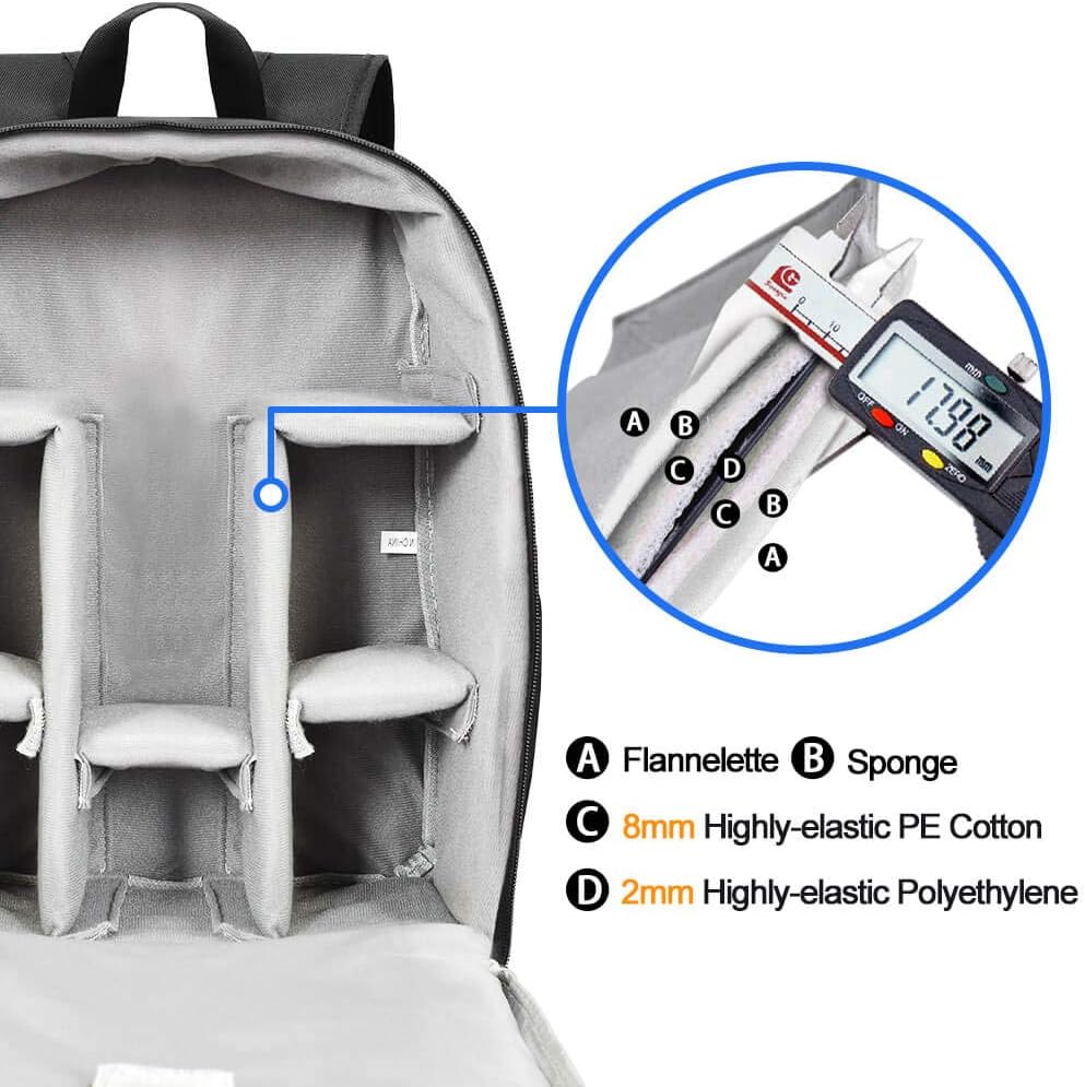 Camera Backpack Bag Professional for DSLR/SLR Mirrorless Camera , Camera Case Compatible for