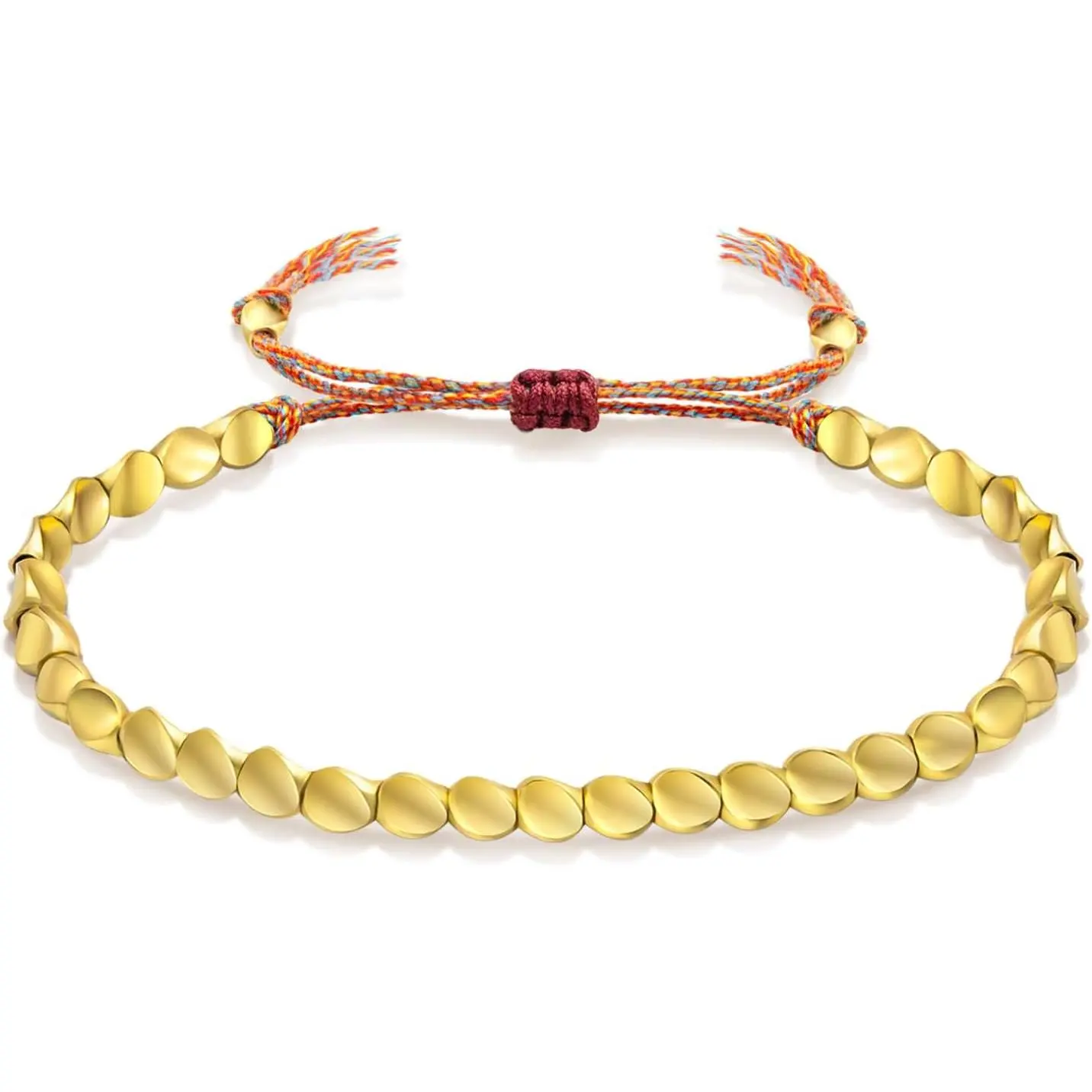 2-3 Pcs Tibetan Copper Beads Bracelet Adjustable  Braided Copper Bracelet Set for Women Men Tibetan Bracelet Gifts