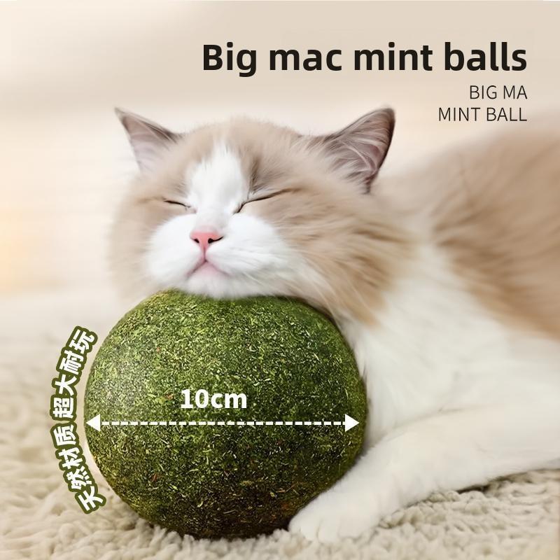 Catnip Ball & Silvervine Molar Toy for Cats, Cat Treat Lick Toy for Self-Play & Boredom Relief Catnip Ball Chew Toy, Lickable Cat Treat with Silvervine, Self-Play Boredom Relief for Cats
