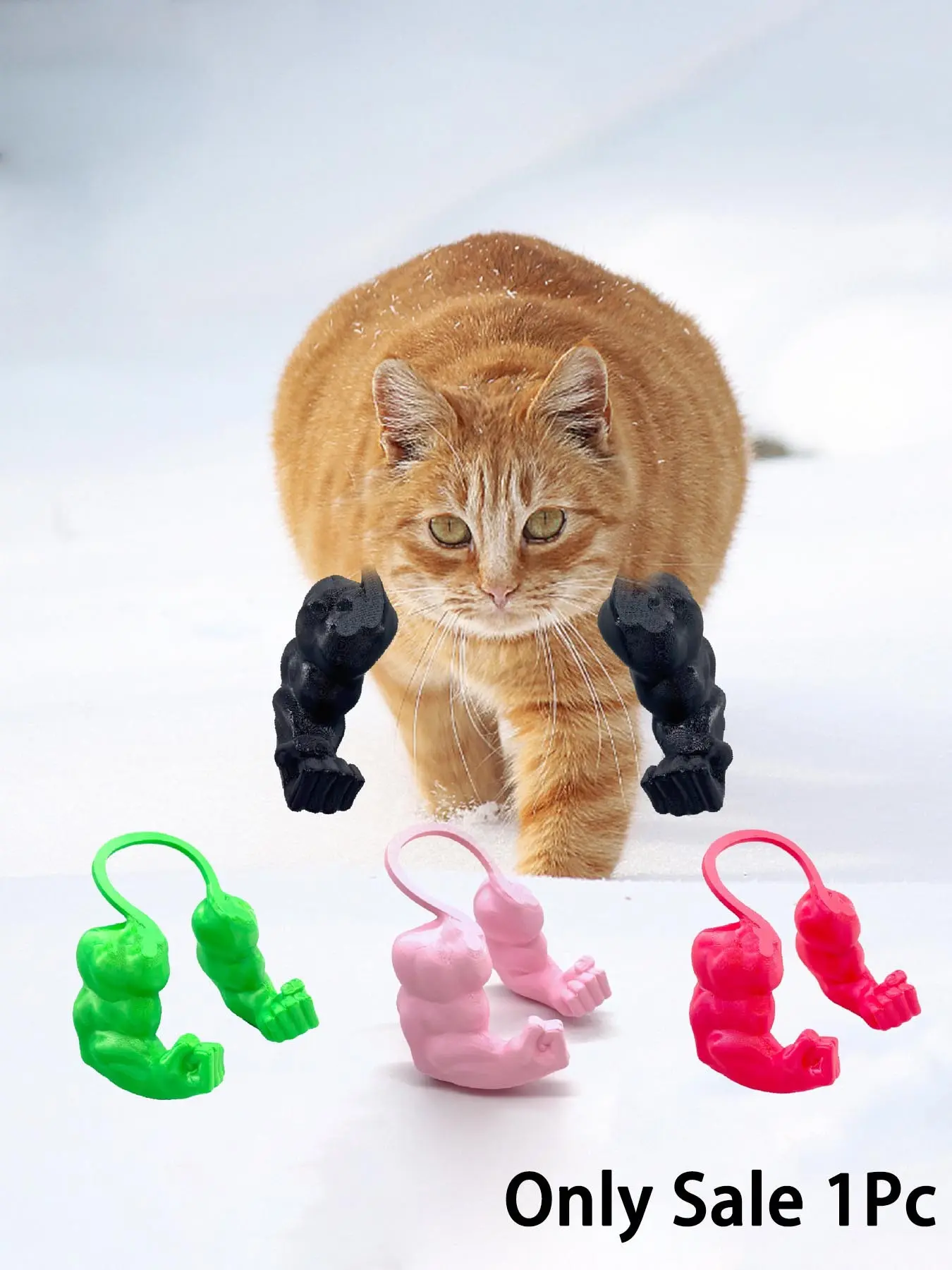 1pc Pet Cat Muscle Arms Costume, Funny Green Hulk Muscle Arms Photo Props, Cute Cat Dress Up Accessories, Pet Party Cosplay Decor for Small Cats Kitten