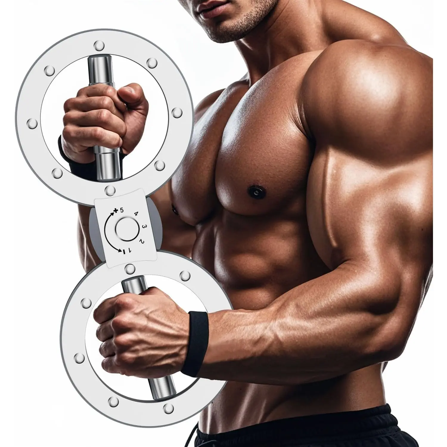 Forearm Strength Training Device, 12-Lb Adjustable Resistance Arm Exercise Equipment, 360-Degree Rotation, Suitable for Men and Women, Ideal for Gifting to Friends and Family