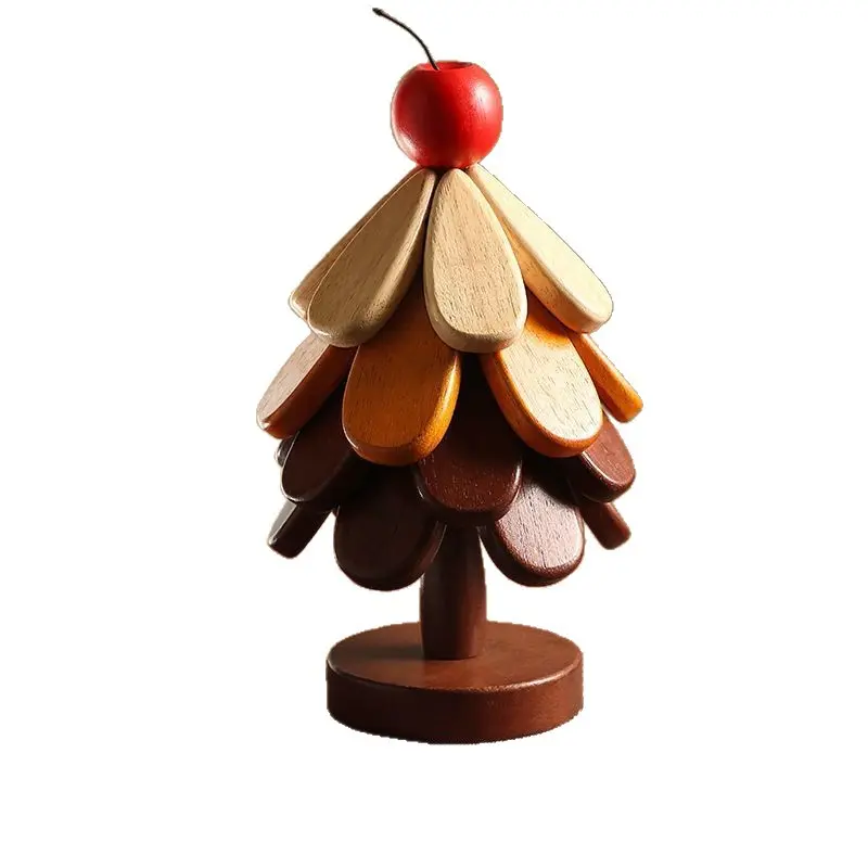 Solid wood high-temperature resistant household table mats, decorative tea cup mats, pot mats, Christmas tree heat insulation mats, premium anti-slip and anti-scald table protectors