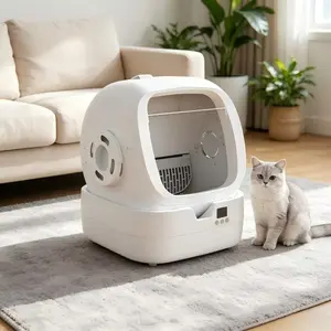 Open-Top Self-Cleaning Cat Litter Box, Ultra-Quiet Anti-Pinch,Automatic with App Control Wifi Odor-Free Waste Disposal Includes Trash Bags Litterbox  for kittens weighing from 3 to 30 pounds. (White, Assembly Required) # SummerVibes # petlovers