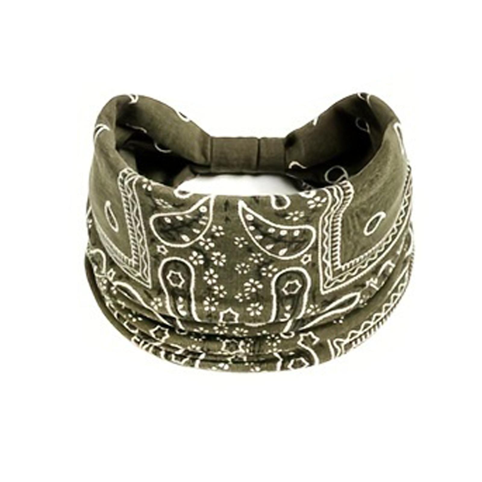 Women's Yoga Headband Breathable Sweatband Elastic Cotton Hairband for Workout Running Fitness Cycling Non-slip Head Wrap Sports Headwear Accessories in Leopard Print