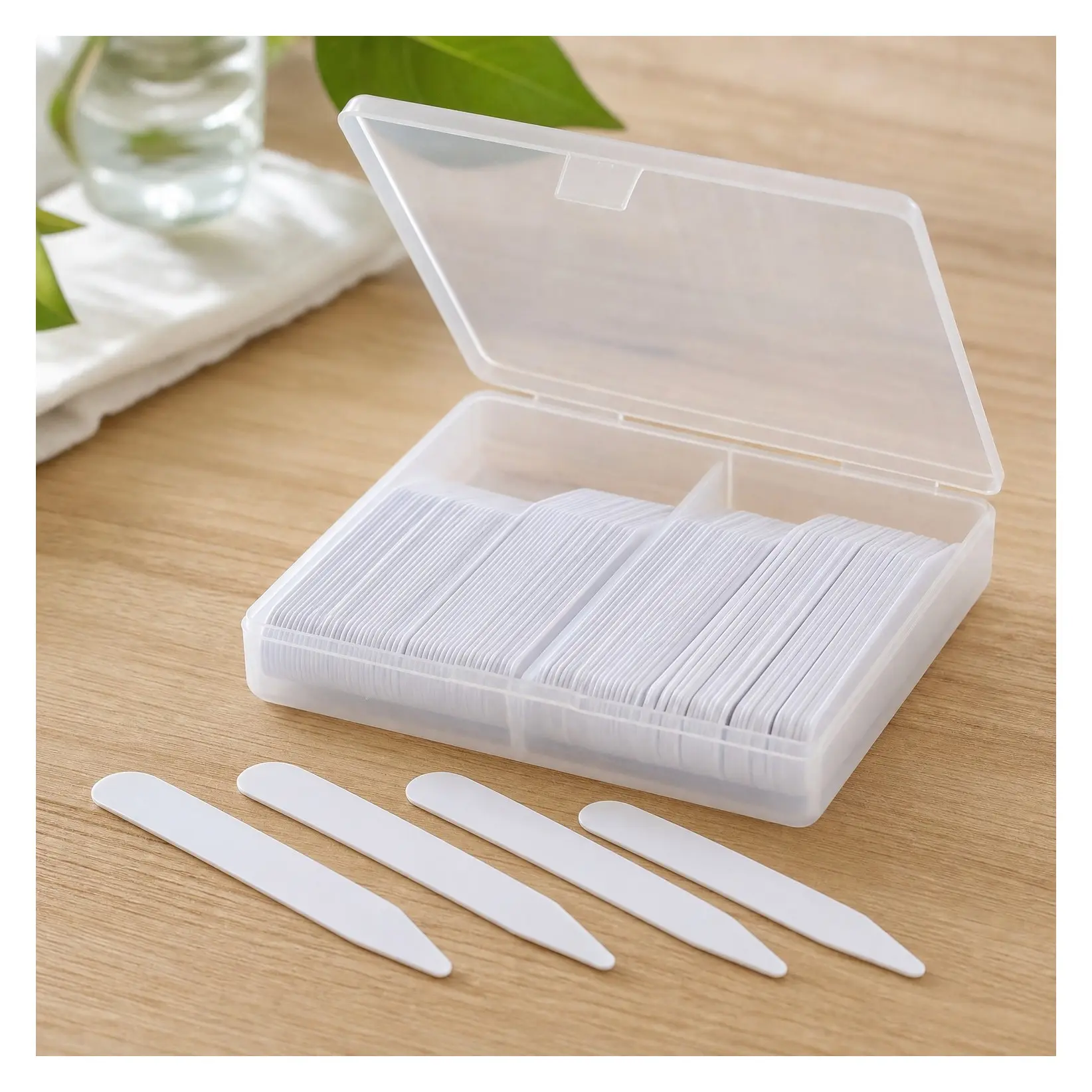 100 Pack Plastic Collar Stays for Men's Dress Shirts - 2", 2.2", 2.5", 2.7", 3" InchesGift