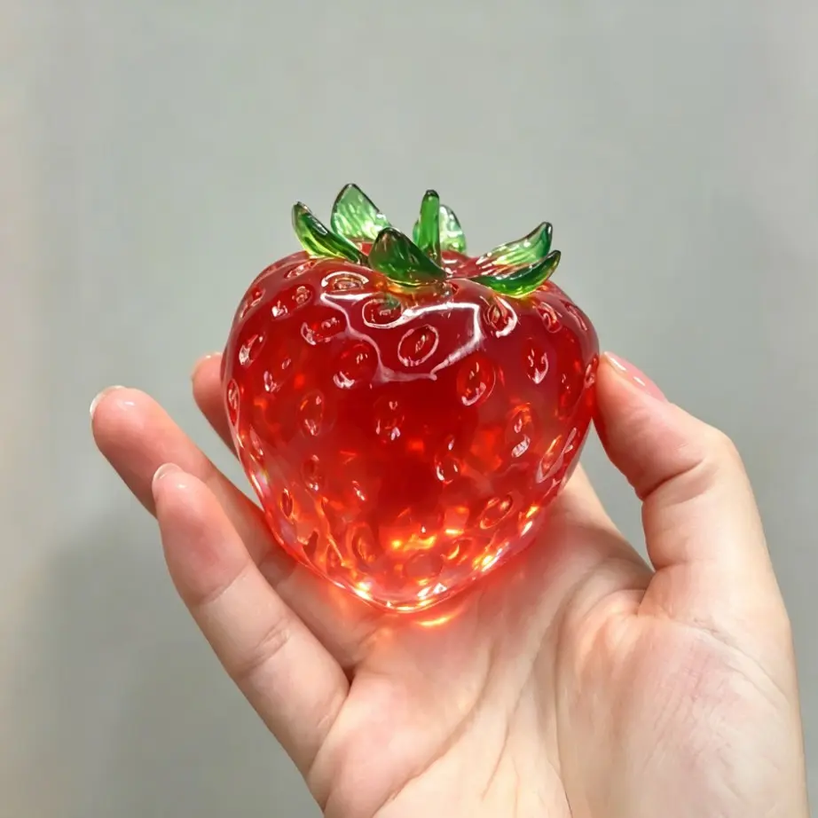 1pcs Squishy Strawberry Handmade Ball, Stress Relief Toy, Slow Rebound Plush Vaseline, Non-Edible, Perfect for Relaxation and Fun