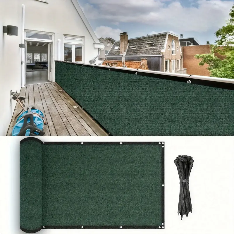 Privacy Screen Fence with Mesh Net UV Protection for Deck Patio Backyard Pool Porch Outdoor Windproof Sunshade with Holes Outdoor Sun Shades for Patio Sunshades for Patio