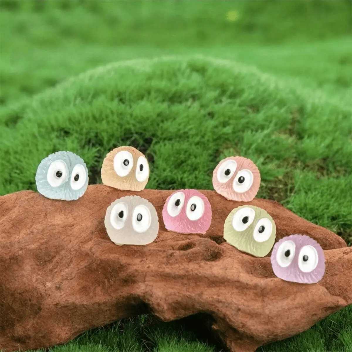 Cute Mini Coal Ball Decorations, Moss Plant & Succulent Accessories, Glow-In-The-Dark Fairy Garden Ornaments, DIY Micro Landscape Props