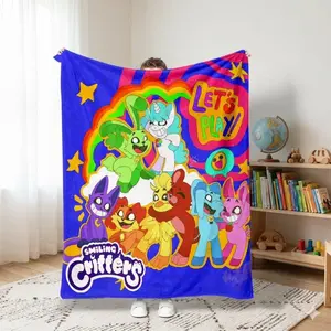 Smiling Cri Flannel Blanket, Super Soft Blanket, Suitable For Sofa Living Room