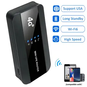 Mobile WiFi Hotspot, 4G Pocket Router with Dual WiFi & Wired Modes, Durable 3000mAh Battery for All-Day Use, Multi-Device Support, Easy Connection, Encrypted Safe Signal, Travel Essential