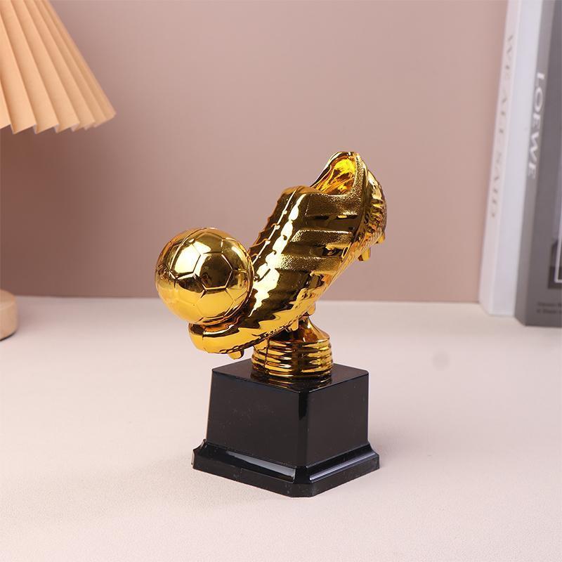 Miniature Figures European Golden Shoe Football Soccer Award Trophy Best Shooter Shoe Boot Fans Souvenir Cup Gift Crafts