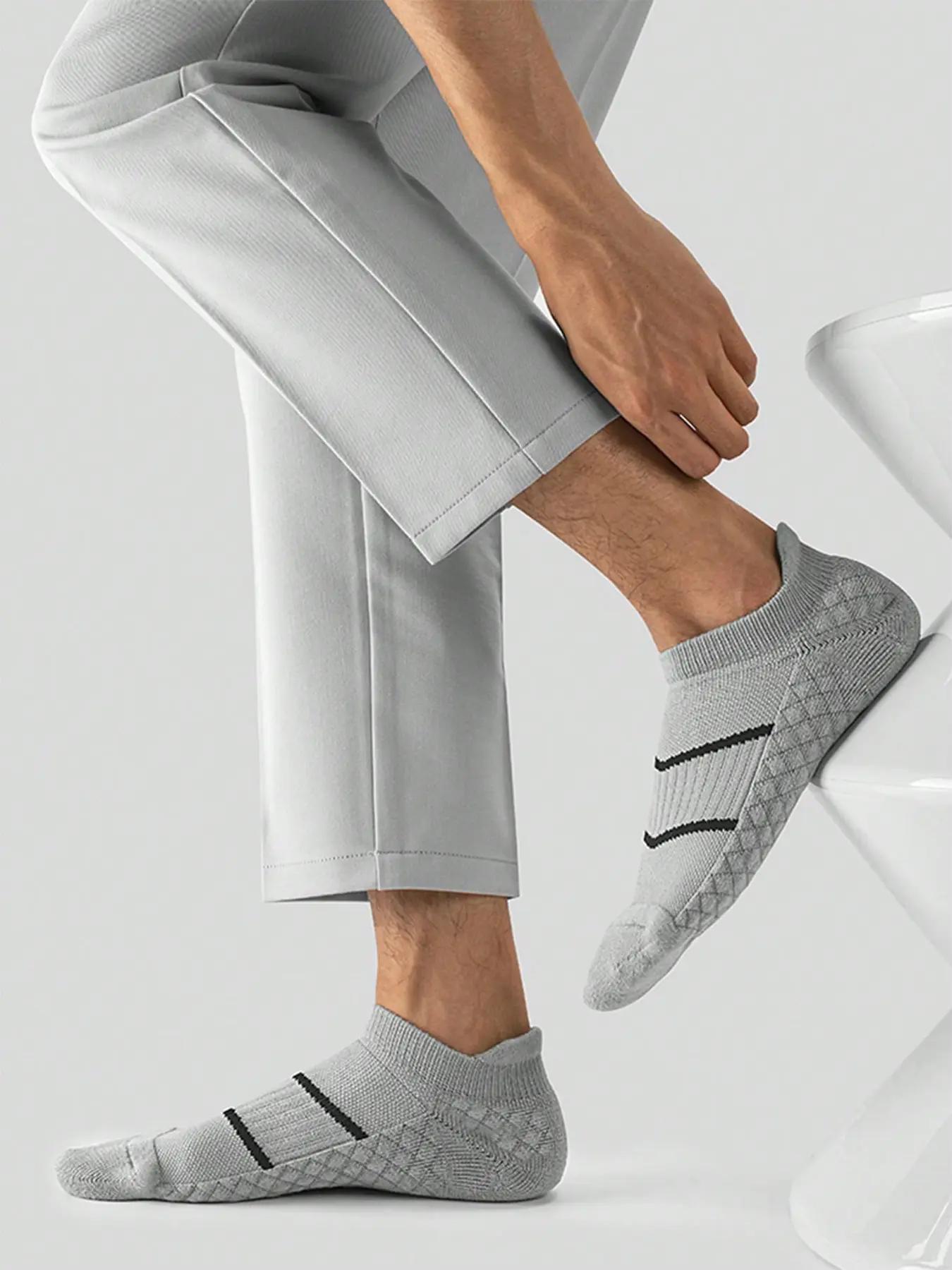 Unisex Striped Print Ankle Socks, Moisture Wicking Breathable Socks for All Seasons, Summer Outfits 2024, Athletic Running Socks for Men & Women