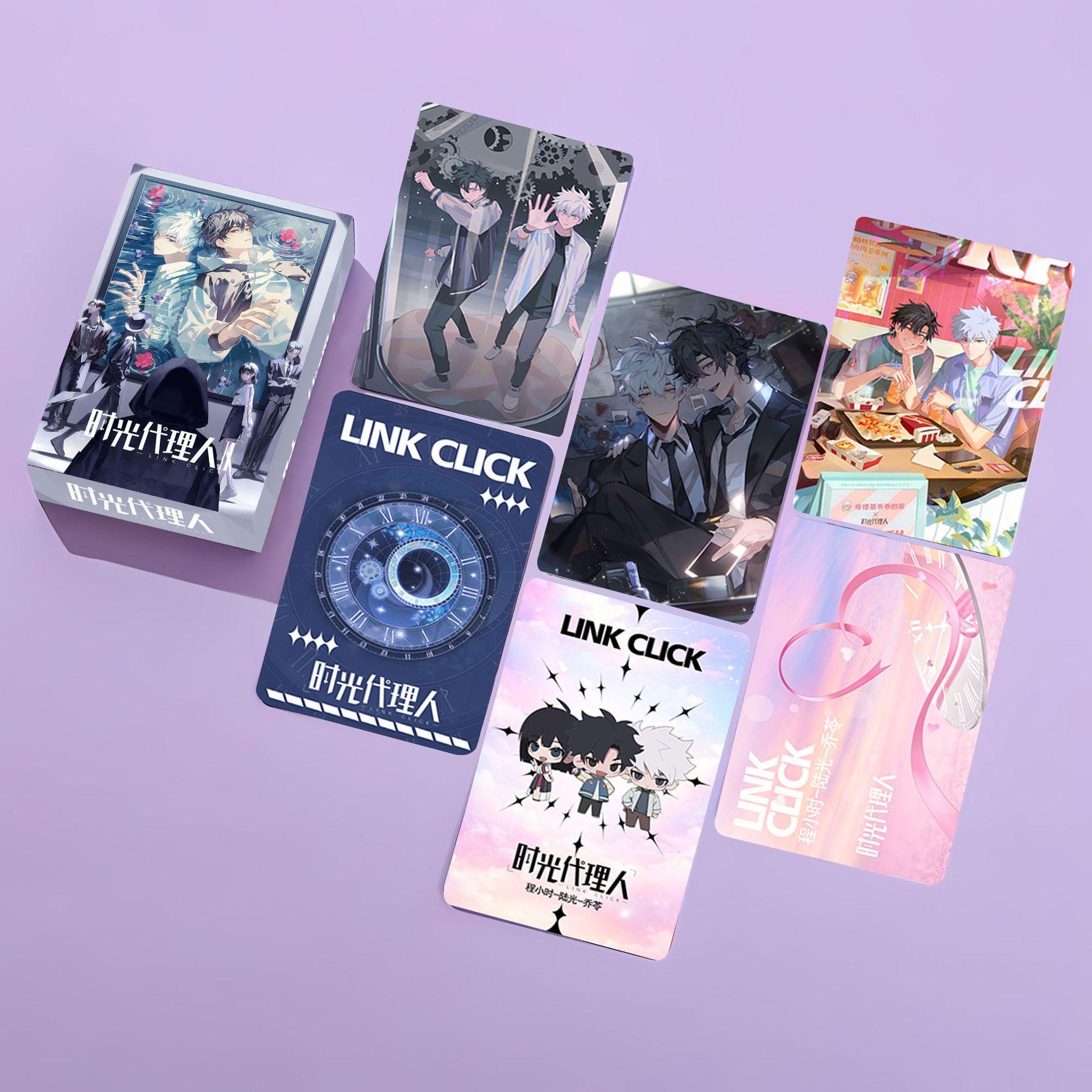 55 Pcs/Set Anime LINK CLICK Photocard Cheng Xiaoshi, Lu Guang Cartoon Characters HD Photo Laser Lomo Card for Fans Collect Gift