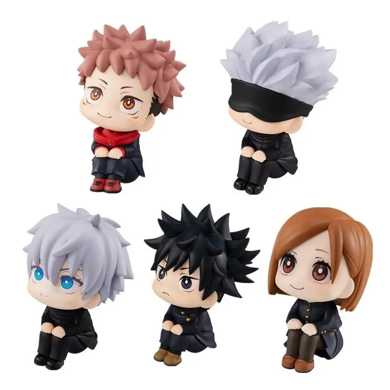 Chibi Cute Jujutsu Kaisen PVC Eco-Friendly Action Toy Figurines - Itadori Yuji, Gojo, Satori, Fushiguro Megumi, Kugisaki Characters - Car Decor for Anime Collectors