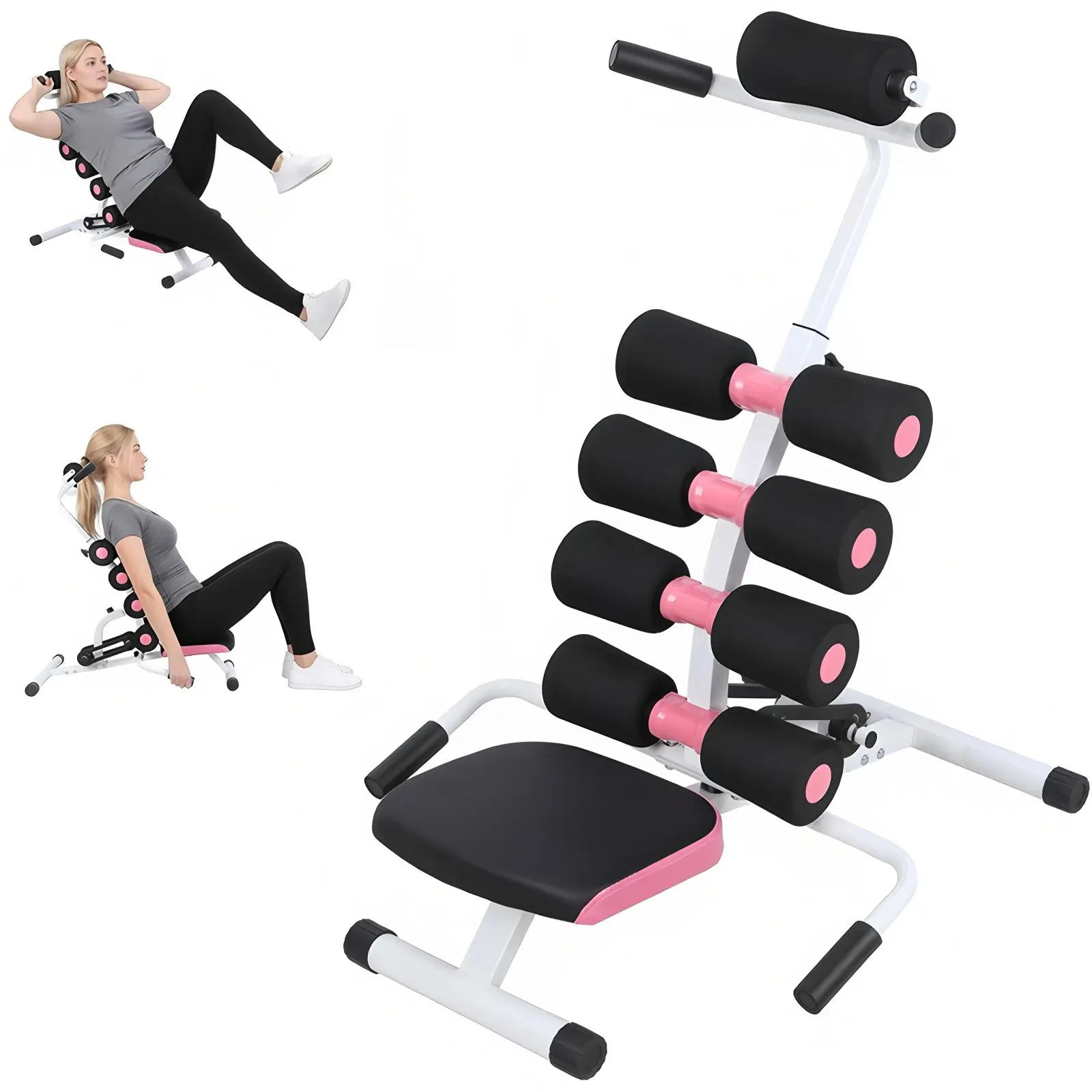 Mini Inversion Chair for Back Pain Relief, Compact Foldable Back Stretcher with Spine Decompression, Full Back & Neck Stretch, Easy Assembly, 330 lbs Weight Capacity,5-Level Adjustable Ab Workout Bench for home gym