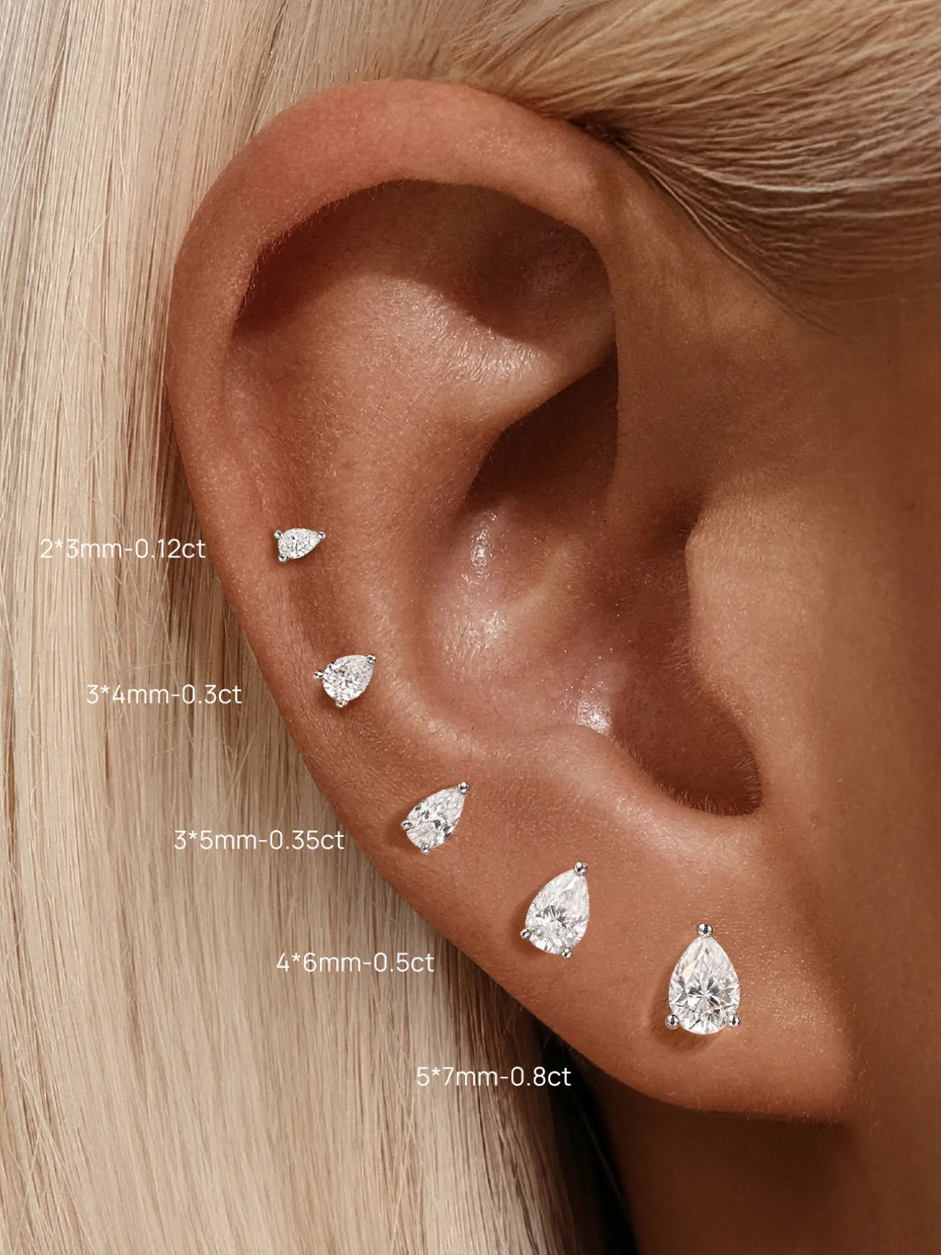 S925 Silver Moissanite Stud Earrings, Hypoallergenic, Elegant Jewelry for Women, Perfect for Daily Wear, Parties, Weddings, Birthdays