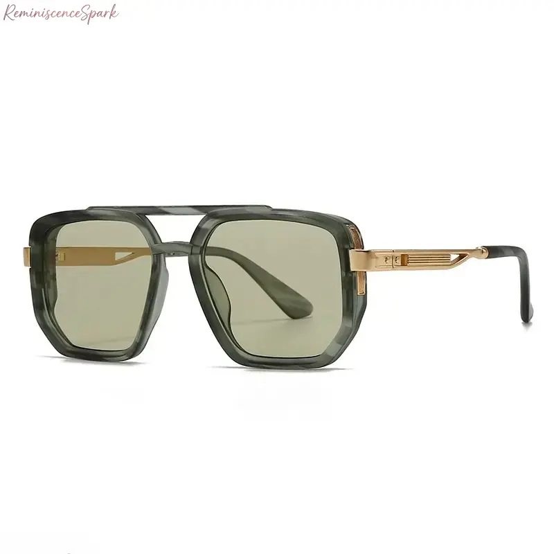 All-Gender Neutral Classic Aviator Sunglasses with Double Bridge Frames, Metallic Accents, Lightweight Frame, Gradient Tint Lenses, UV400 Protection - Ideal for Beach Visits, Everyday Use, Driving