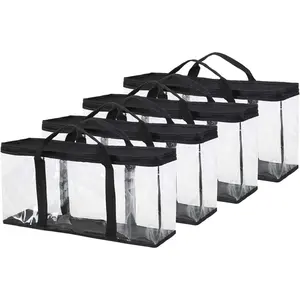 4 Pack VHS Storage Bag Hold up to 60 Large VHS Tapes (15 Each Bag)