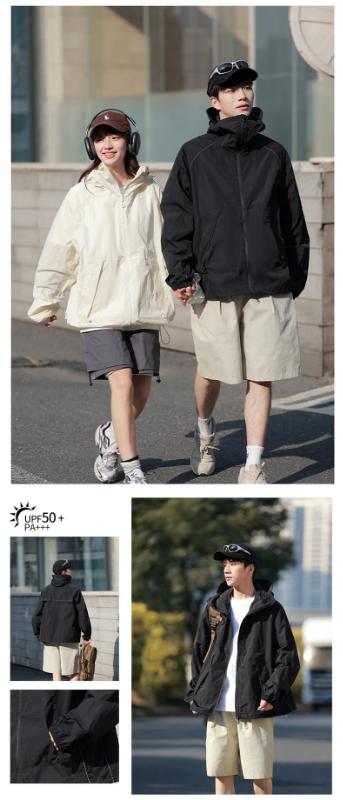 Kyn Apparel Outdoor Sunscreen Clothing Summer Hiking Jackets UPF50+ Ultraviolet Protection Couple's Hooded Jacket Traveling Hiking Fishing