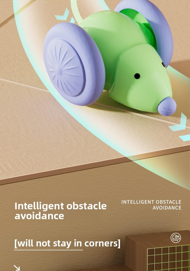 Pet toy - Self-amusement device to relieve boredom for cats.Electric mouse, intelligent running vehicle.Cat and mouse toy "Mimi"