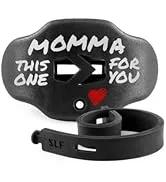 Football Mouth Guard - Lip/Mouthguard with Helmet Strap - Lip/Teeth Protector Mouthpiece - No Boil - for Youth/Adults, Maximum Air Flow, for All Sports - Momma This One for You