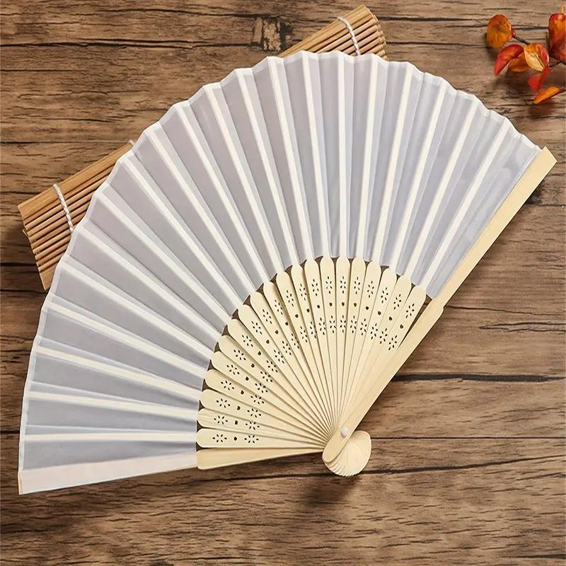 Chinese-Style Handheld Folding Fan, 1 Count Exquisite Wedding Party Bridal Hand Accessories, Oil Paper Umbrella Folding Fan, Home Decor