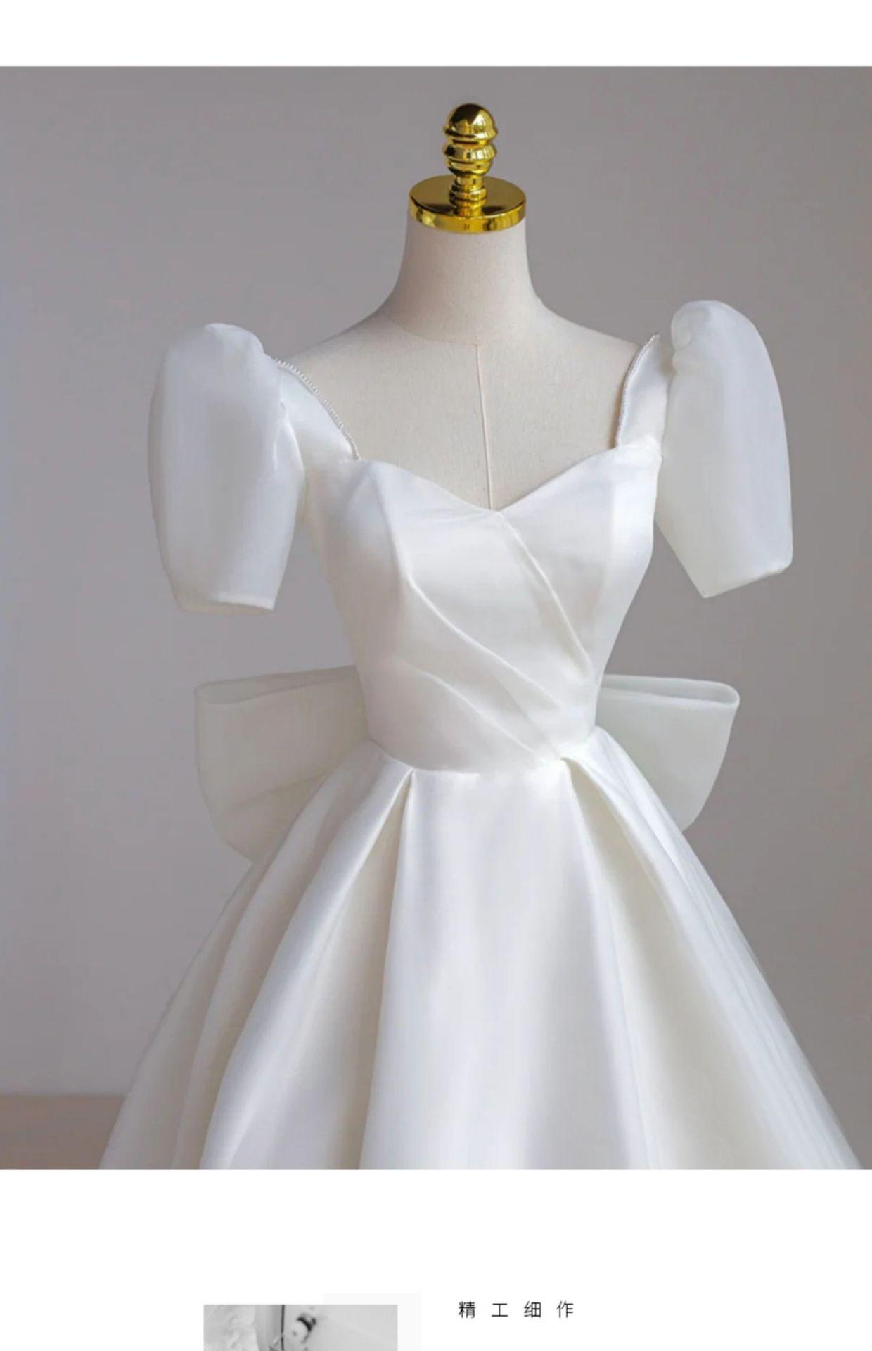 2026 French Light Wedding Dress – Minimalist Forest Style Bridal Gown for Departure & Travel Photography, Ethereal Reception Evening Dress