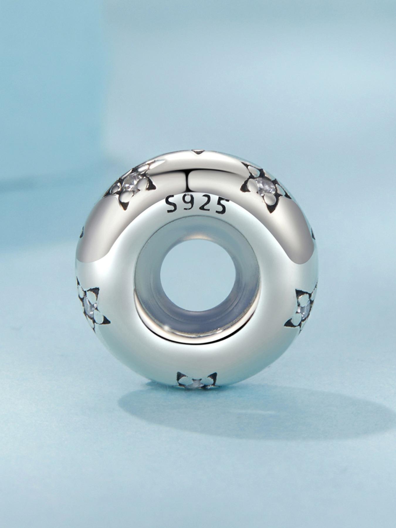 S925 Sterling Silver Star Design  Bead, Fashionable Diy Bead for Necklace & Bracelet, Trendy All-match & Exquisite Diy Jewelry Accessories for Birthday Gift