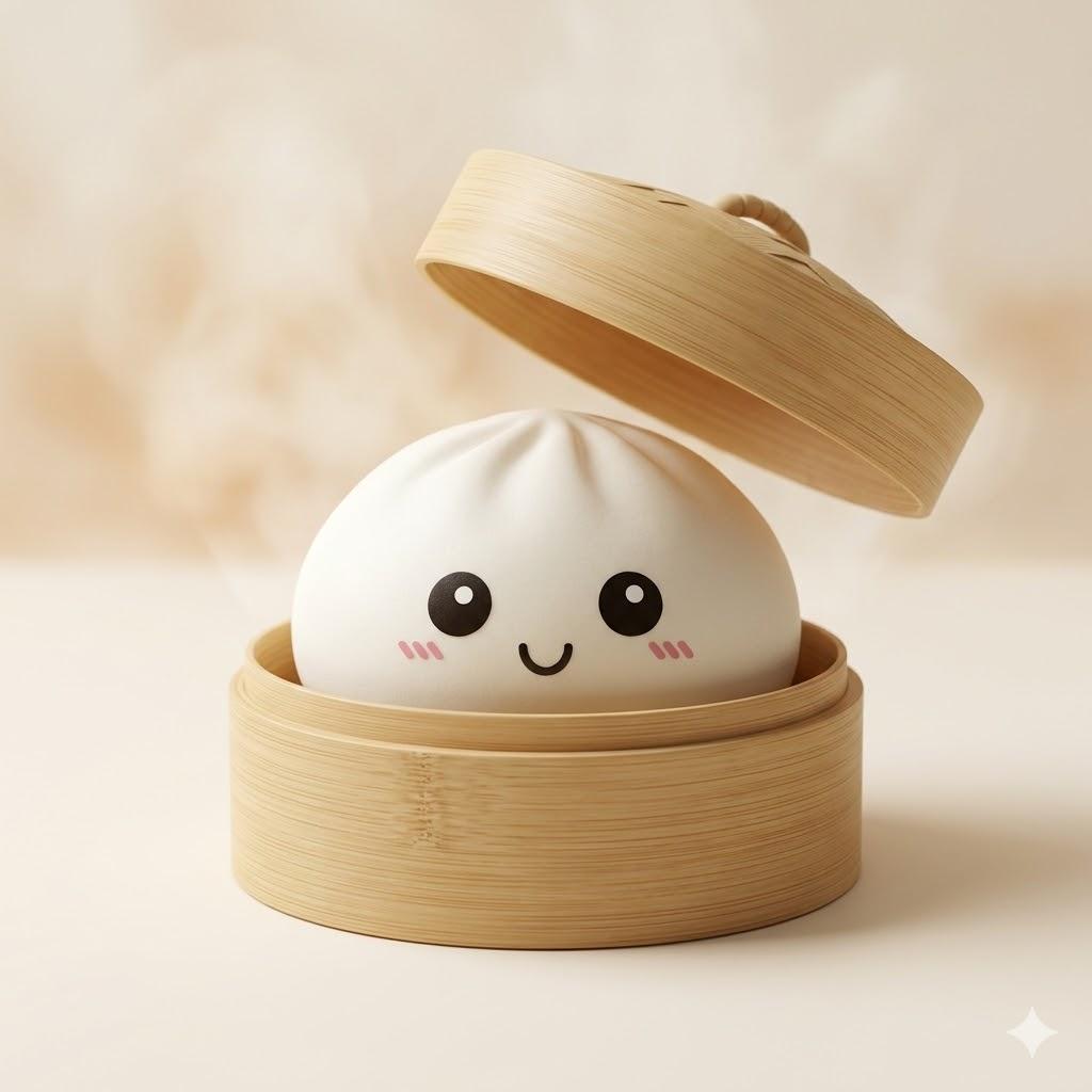 Surprise Blind Box Dumpling Squishy - Mysecret Bun Fidget Toy with Steamer, Collectible Kawaii Dough Ball (70% White, 20% Golden, 10% Rare Rainbow), Sensory Stress Relief Toy for Kids & Adults