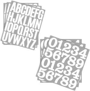 138 count 2 Inch Mailbox Letters and Numbers for Outside, Self-Adhesive Vinyl Alphabet Letters Numbers Kit, White Letter and Number Stickers Address Number for Mailbox Signs
