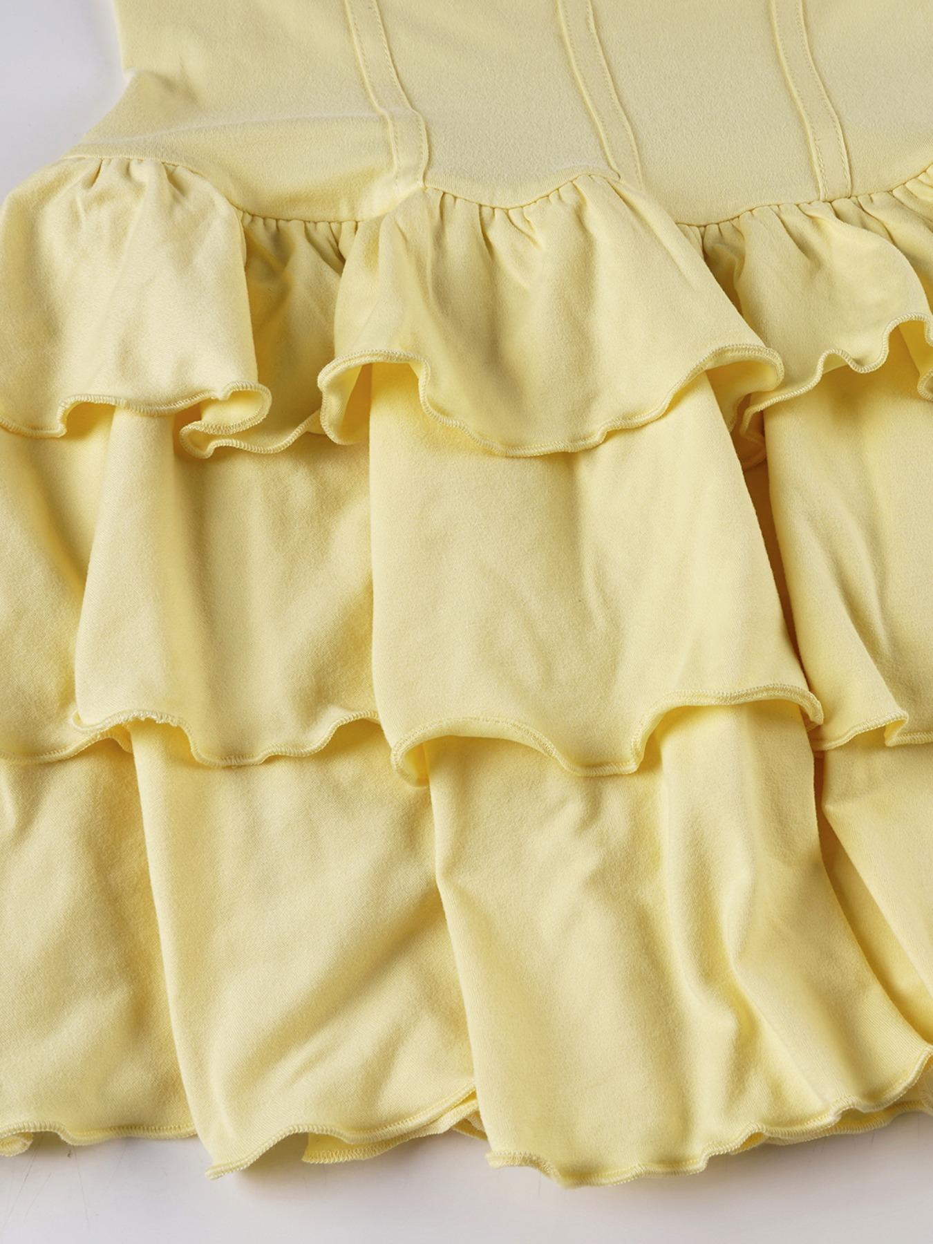 Women's Fashionable Halter Mini Pleated Dress, Layered Ruffle Hem A-line Dress, Summer Party Dress