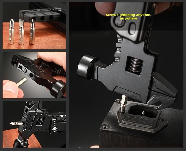 Outdoor multifunctional portable tool, 16 multi-purpose combinations, foldable for easy storage, emergency tool