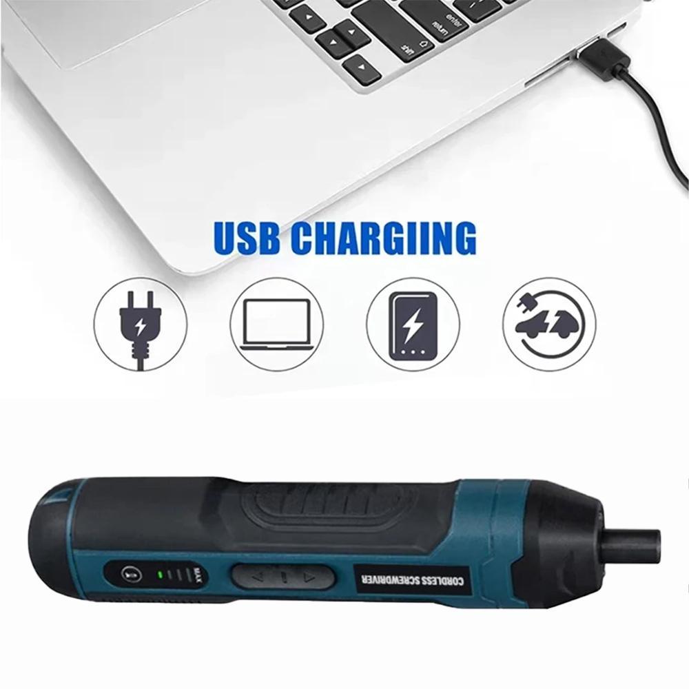 Multifunctional Electric Screwdriver, USB Rechargeable Electric Screwdriver, Professional Torque Disassembly and Repair Tool, Cordless Power Screwdriver and Power Drill